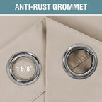 H.VERSAILTEX Blackout Patio Curtains 100 x 84 Inches for Sliding Door Extral Wide Blackout Curtain Panels Thermal Insulated Room Divider - Grommet Top, 7' Tall by 8.5' Wide - Fog