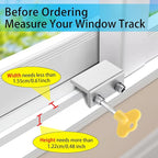 ZRFCXE Window Locks,4 Pack Sliding Window Locks with Key for Vertical & Horizontal Sliding Windows Doors,Easv to Install,Adjustable Security Window Lock for Patio Bedroom Home and Office (Silver)