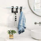 pickpiff Adhesive Wall Coat Hooks - Heavy Duty Stick-On Door Hanger, Metal Hook for Hanging Towel,Purse, Robe, Backpack, Jacket, Clothes - for Bathroom,Dorm, Closet, Kitchen - Black, 10 Pack