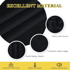 NICETOWN Blackout Black Curtain & Drape 90 inches Long - Grommet Thermal Insulated Blackout Drape Light Blinds Room Darkening Window Treatment for Bedroom (1 Panel, W52 x L90, Black)