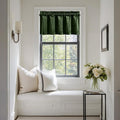 NICETOWN Velvet Cafe Windows Valance, Olive Green Window Treatment for Kitchen, Privacy Protection Home Decoration for Living Room, W42 x L18, 1 Panel
