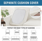H.VERSAILTEX 4 Piece Stretch Sofa Covers for 3 Cushion Couch Furniture Slipcovers for Living Room (1 Base Cover Plus 3 Seat Cushion Covers) Jacquard Fabric Cover (XL Sofa, Porcelain White)
