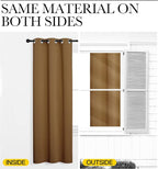 NICETOWN Sleek Blackout Curtains 120 inches Length for Windows, 2 Panels, Gold Brown, W55 x L120 -Inch, Noise Reducing and Block Draft Panels for Door Doorway Laundry Office Luxury Decor Theme