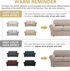H.VERSAILTEX 3 Piece Stretch Sofa Covers for 2 Cushion Loveseat Couch Covers for Living Room Furniture Cover (Base Cover Plus 2 Seat Cushion Covers) Thicker Jacquard Fabric(Medium Sofa, Sand)