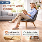 24 Pcs Chair Leg Floor Protectors for Hardwood Floors Silicone Covers to Protect Wood Tile Floors Scratches Felt Pads Furniture Leg Caps No Noise (Fit:0.5"-0.78")