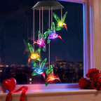 Easter Basket Stuffers Gifts for Her Mom Grandma, Mother Birthday Gardening Hummingbird Gifts for Women, Winzwon Wind Chimes Solar Lights Outdoor Decor for Garden Patio Yard Porch