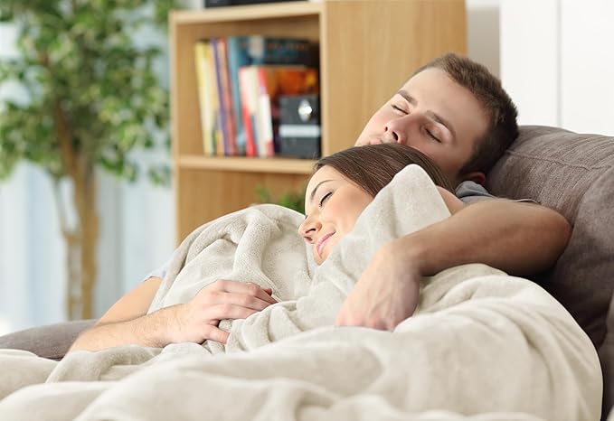 Utopia Bedding Fleece Blanket Queen Size Linen (90x90 Inches) Ultra Soft Warm Lightweight Microfiber Breathable Anti-Static Cozy Winter Bed Blanket, All-Season Home Decor Gift for Men & Women