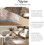 Nourison Home Positano Jute Ivory 8' x 10' Area Rug - Easy Clean, Non Shedding, Bed Room, Living Room, Dining Room, Kitchen (8' x 10')