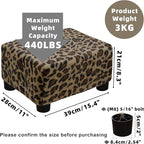 CAROLMADE Small Foot Stool Ottoman Footstool with Legs Under Desk Footrest for Living Room Bedroom and Office, Faux Fur Brown