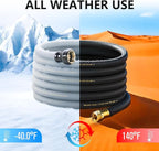 Garden Hose 5/8" x 10ft Brass Rubber Heavy Duty Water Hose 600 PSI Burst Pressure, Durable Flexible Hose for Yard, Car Wash, Pets Black