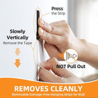 XL Picture Hanging Strips Heavy Duty, 40 Strips Damage Free Removal Picture Hangers for Wall, Sticky Hook & Loop Adhesive Strips for Poster/Picture/Home/Office, 20 Pairs/X-Large, Black