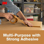 3M Multi-Use Colored Duct Tape, Brown with Strong Adhesive and Water-Resistant Backing, Multi-Surface 3M Duct Tape for Indoor and Outdoor Use, 1.88 Inches x 20 Yards, 1 Roll (3920-BR)
