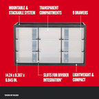 CRAFTSMAN Storage Organizer Bin System, 9 Compartment, Plastic (CMST40709) (Pack of 2)