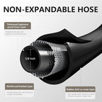 Garden Hose 5/8" x 50ft - Brass Rubber Heavy Duty Water Hose 600 PSI Burst Pressure, Durable Flexible Hose for Yard, Car Wash, Pets Black
