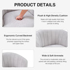 CANMOV Swivel Accent Chair with Armrest Set of 2, Modern 360 Degree Swivel Barrel Chair with Curve Back and Soft Cushion, Comfy Fabric Round Armchair Single Sofa for Living Room, Bedroom,Grey