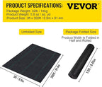 VEVOR Weed Fabric Barrier Heavy Duty, 3x300 FT, 5.8oz Weed Blocker Fabric, Woven Landscape Fabric, Garden Fabric Weed Barrier, Weed Control Fabric Ground Cover, Geotextile Fabric, Gardening Mat, Black