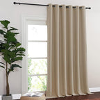 NICETOWN Blackout Curtains & Drapes - Privacy Thermal Efficiency Backdrop Curtains for Bedroom Room Divider Living Room Patio Sliding Glass Door, Wide 80 x Long 144 inch, Taupe, 1 Panel