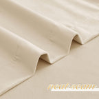 NICETOWN Beige Velvet Curtains 72 inches 2 Panels Set, Thermal Insulated Heavy Matt Rod Pocket Room Darkening Drapes, Privacy Protect Panels for Living Room