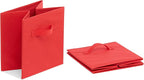 Amazon Basics Collapsible Fabric Storage Bins with Handles, Cube Organizer, Home Organization, 10.5"x10.5"x11", Red, 6-Pack