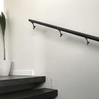 khtumeware 6 Pack 3 Inch Oil Rubbed Bronze Hand Rail Bracket Heavy Duty Hardware for Stairways, Home or Office Vintage Stair Support Handrail Brackets