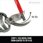 Corona Tools Handheld Garden Tool Sharpener– Blade Sharpener for Pruning Shears, Loppers, Hedge Clippers & More