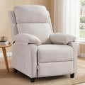 Recliner Chair, Reading Chair for Adults with Side Pockets, Recliners with Padded Deep Seat, Small Recliners for Small Spaces, Linen Fabric Comfy Chair for Bedroom, Living Room, and RV