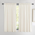 NICETOWN Luxury Velvet Curtains 63 inches, Sound Reducing Heavy Matt Solid Rod Pocket Room Darkening Drapes/Panels for Living Room (Ivory, 2 Panels, 63 inches Long)