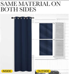NICETOWN Bedroom Blackout Curtains Panels, 1 Pair, 55 inches by 94 Inch, Navy, Triple Weave Energy Saving Thermal Insulated Solid Grommet Blackout Draperies for Patio