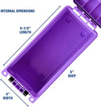 Sheffield 12632 Ammo Storage Box, Stackable .30 Cal Field Boxes, Water and Dust Resistant, Lockable Storage Box with Handle, Secures Hunting Gear, Supplies, and Bullets, Made in USA, Purple, 1-Pack