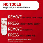 Command Poster Strips, 256 Strips Damage-Free Poster Hangers, No Tools Requried, Great for Home, Room, Wall, Office, and Dorm Decor, White Adhesive