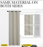 NICETOWN Room Darkening Short Curtain Panels for Cafe, Thermal Insulated Grommet Room Darkening Draperies/Drapes for Window (Natural, 2 Panels, W34 x L45 -inch)