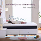 Twin Size Mattress, 10 Inch Gel Memory Foam Mattresses, Medium Firm for Cool Sleeping, Pressure Relief, Easily Replaceable,CertiPUR-US Certified Colchón in a Box
