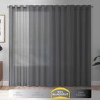 ECLIPSE Kendall Modern Blackout Thermal Rod Pocket Window Curtain for Bedroom or Living Room (1 Panel), 42" x 95", Slate