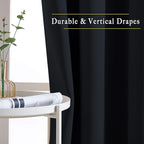 NICETOWN Black Out Bedroom Curtains 72 inches Long, Grommet Blackout Thermal Insulated Window Treatment Room Darkening for Bedroom/Home Office, 2 Panels, W37 x L72