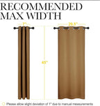 NICETOWN Sleek Blackout Curtains 45 inches Length for Small Windows, Noise Reducing and Block Draft Panels for Door Doorway Laundry Office Luxury Decor Theme (2 Panels, Gold Brown, W34 x L45 -Inch)