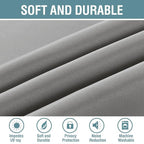 H.VERSAILTEX Blackout Room Darkening Thermal Insulated Grommet Window Curtains Drapes Draperies for Living Room/Bedroom, Energy Saving Curtains for Patio Door, Dove Gray, 1 Panel, 52" W x 96" L