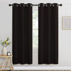 NICETOWN Room Darkening Curtains for Nursery, Grommet Thermal Insulated Light Blocking Window Treatments Sound Reducing for Bedroom, W37 x L72, 2 Panels, Toffee Brown