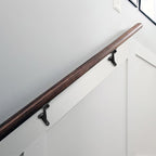 khtumeware 3 Pack 3 Inch Matte Black Hand Rail Bracket Heavy Duty Hardware for Stairways, Home or Office Stair Support Handrail Brackets