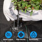 6FT x 100FT Weed Barrier Landscape Fabric, 3.2oz Premium Heavy Duty Garden Cloth, Ground Cover for Gardening, Farming