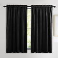 NICETOWN Black Out Velvet Curtains 63 inches Long, Blackout Kitchen Curtain Panels, Solid Heavy Matt Drapes/Window Treatments for Bedroom, Boys Room (2 Panels,52" Wide)