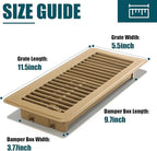 VOISEN 4x10 Floor Register, Brown Floor Vent Covers,Heavy Duty Steel Walkable Floor Vents,Vent Covers for Home Floor