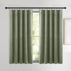 NICETOWN Sage Green Velvet Curtains 54 inches Long 2 Panels for Small Window, Elegant and Sleek Velvet Drapes for Cinema, Hall, Theatre (42-inch Wide)