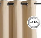 NICETOWN Blackout Curtains Grommet 2 Panels 72 Inches Long, Biscotti Beige
