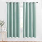 NICETOWN Blackout Curtain Panels 72 - Window Treatment Energy Saving Thermal Insulated Solid Grommet Blackout Drapes for Living Room (Aqua Blue, 1 Pair, 46 by 72-Inch)