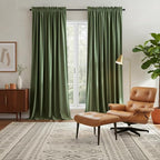 NICETOWN Sage Green Velvet Curtains 102 inches Long 2 Panels, Elegant and Sleek Velvet Drapes for Cinema, Hall, Theatre (52-inch Wide)