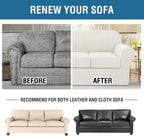 H.VERSAILTEX 4 Piece Stretch Sofa Covers for 3 Cushion Couch Furniture Slipcovers for Living Room (1 Base Cover Plus 3 Seat Cushion Covers) Jacquard Fabric Cover (XL Sofa, Porcelain White)