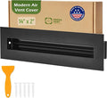 Modern Air Vent Cover 14x2 (Duct Opening) - Decorative Black Aluminum Linear Slot Diffuser for Wall, Ceiling, Floor Register - Quiet Operation HVAC Grille for Home with Adjustable Airflow