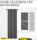 NICETOWN Grey Blackout Curtain Panels for Bedroom, Thermal Insulated Grommet Top Blackout Draperies and Drapes (2 Panels, W34 x L63 inches, Grey)