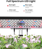 iDOO Hydroponics Growing System Kit 12Pods WiFi, Christmas Gifts for Women Mom, Indoor Herb Garden with LED Grow Light for Home, Built-in Fan, AutoTimer, 6.5L Large Tank Plant Germination Kit, Black