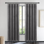 NICETOWN Living Room Grey Velvet Curtains, Sound and Sunlight Reducing Heavy Matt Rod Pocket Drapes/Panels for High Celling Wall (2 Panel Per Pack, 72 inches Long)